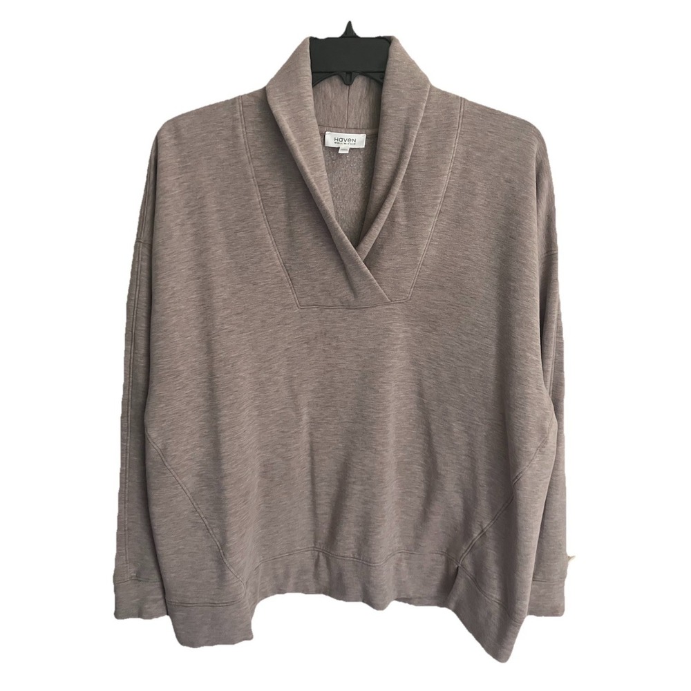 Haven Well Within Taupe Soft Collared Pullover Sweatshirt Tencel Size XXL‎